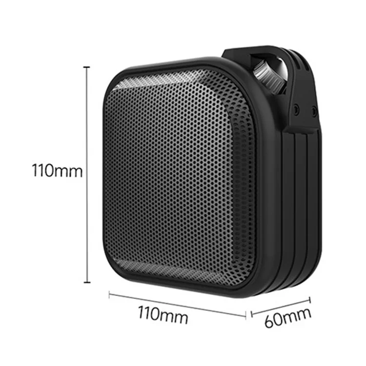 Мини-колонка CYBORIS X1-Plus 15Вт с Bluetooth-динамиком, сабвуфером и защитой от воды - Черная