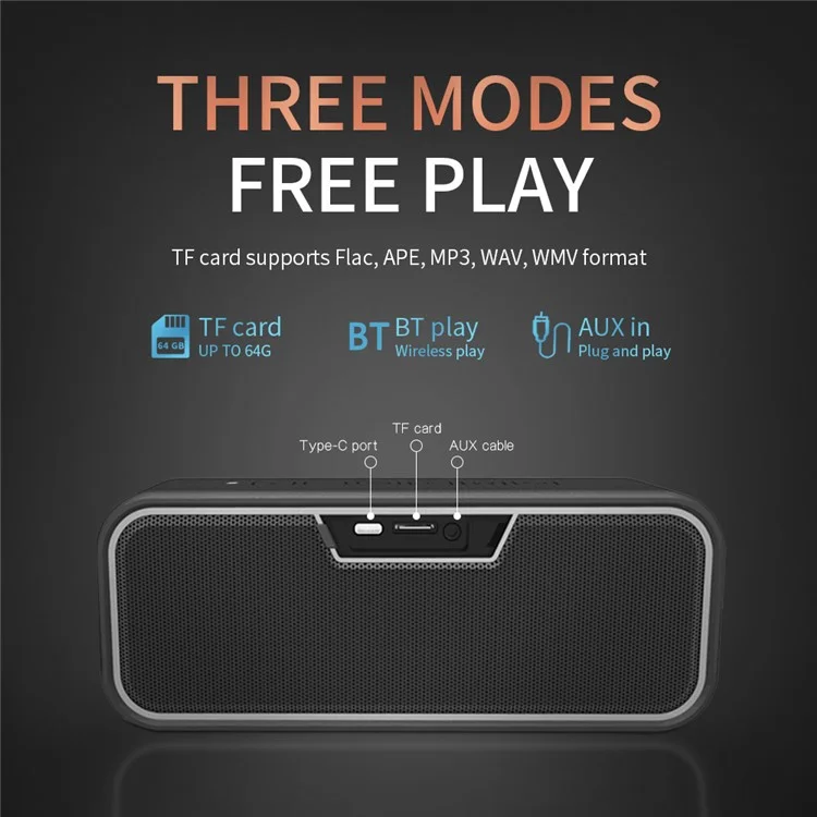 CYBORIS T8Pro 40W Altifalante Bluetooth Sem Fios Resistente à Água Som de Graves 3D para Campismo, Praia
