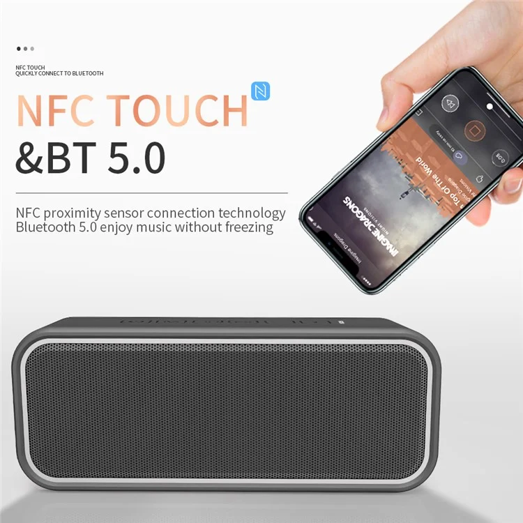 CYBORIS T8Pro 40W Altifalante Bluetooth Sem Fios Resistente à Água Som de Graves 3D para Campismo, Praia
