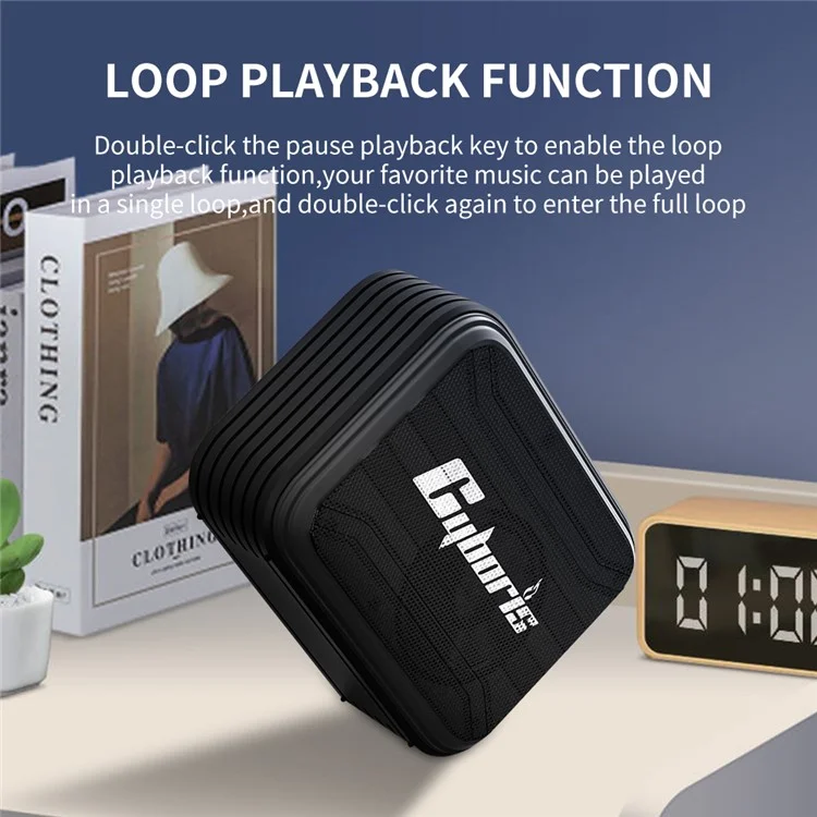 Haut-parleur Bluetooth CYBORIS T2 Prise en charge de la carte TF / U Disk / AUX-In / Boucle unique / Enregistrement / FM