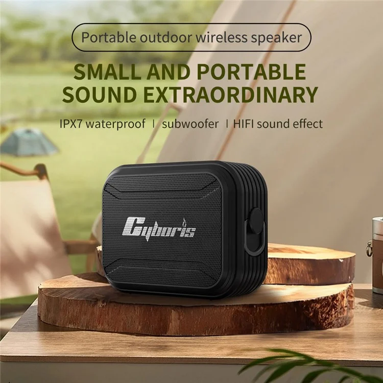 Haut-parleur Bluetooth CYBORIS T2 Prise en charge de la carte TF / U Disk / AUX-In / Boucle unique / Enregistrement / FM