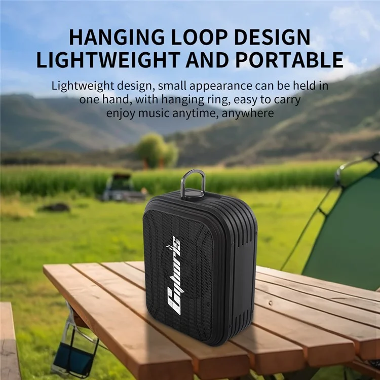 Haut-parleur Bluetooth CYBORIS T2 Prise en charge de la carte TF / U Disk / AUX-In / Boucle unique / Enregistrement / FM