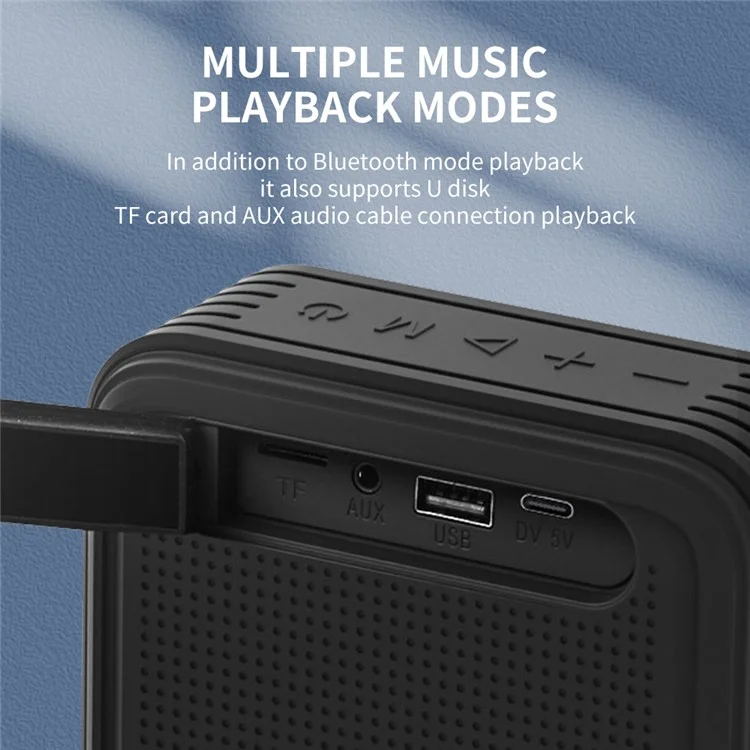 Haut-parleur Bluetooth CYBORIS T2 Prise en charge de la carte TF / U Disk / AUX-In / Boucle unique / Enregistrement / FM