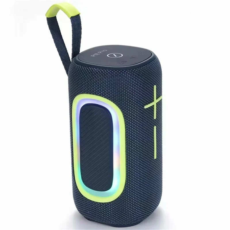 P18 Pro 20W Portable Bluetooth-compatible Speaker RGB Light FM Radio Wireless Music Subwoofer Support TF / U-disk / AUX - Blue