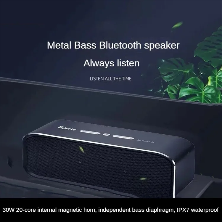 CYBORIS T11 30Вт Bluetooth-колонка с поддержкой карты TF / AUX-вход TWS, водонепроницаемая, с басовым сабвуфером - черная