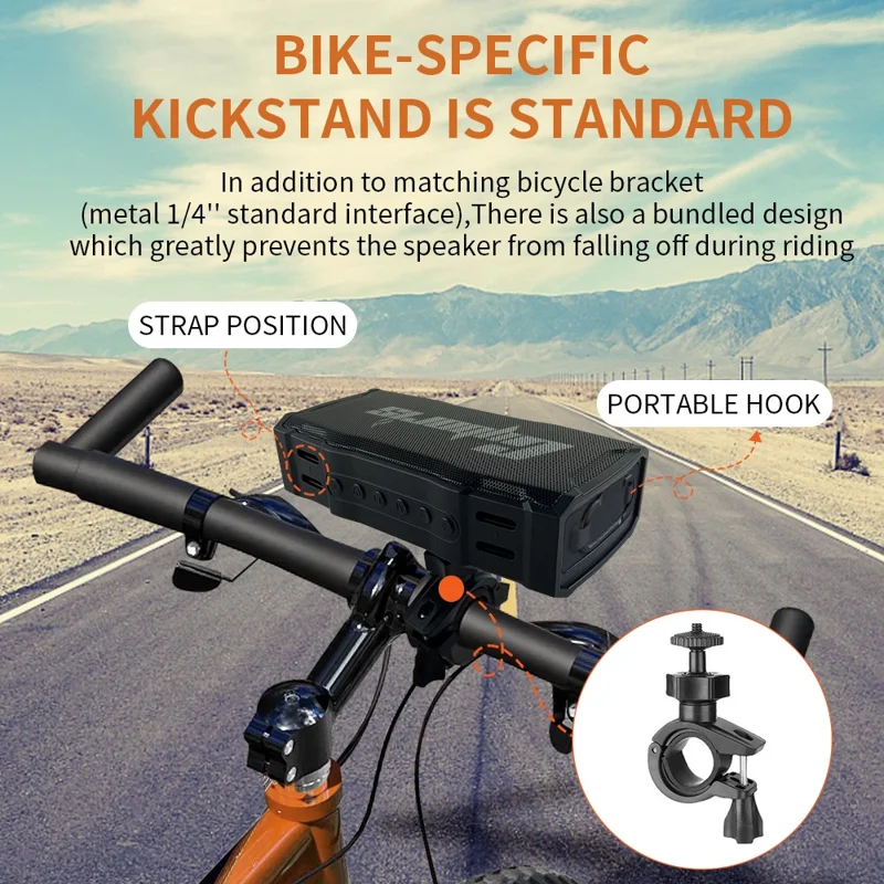 CYBORIS X8 Bluetooth-compatible Golf Cart Speaker Waterproof Sound Subwoofer with Lighting and Stand Function - without Magnet