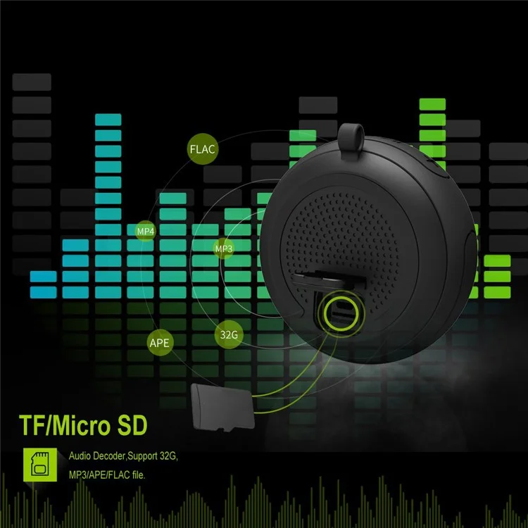 CYBORIS T101 Floating TWS Bluetooth-Lautsprecher Wasserdicht Hifi-Sound Subwoofer - Schwarz