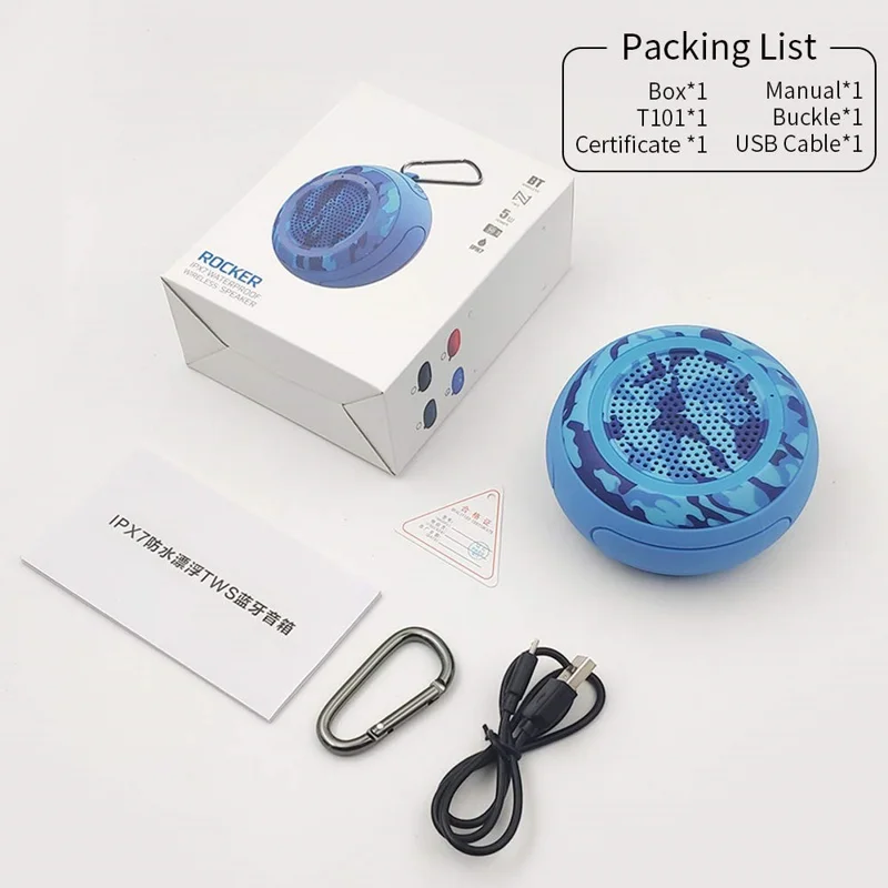 CYBORIS T101 Floating TWS Bluetooth-compatible Speaker Waterproof HiFi Sound Subwoofer - Blue