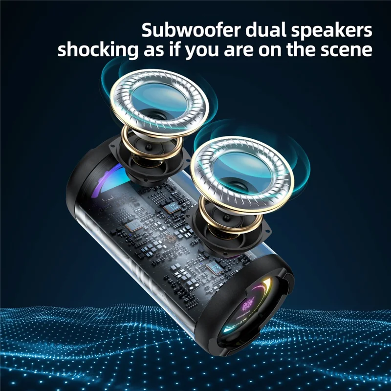 ONIKUMA L20 Portable Bluetooth-compatible Speaker Dynamic RGB Light Wireless Music Subwoofer