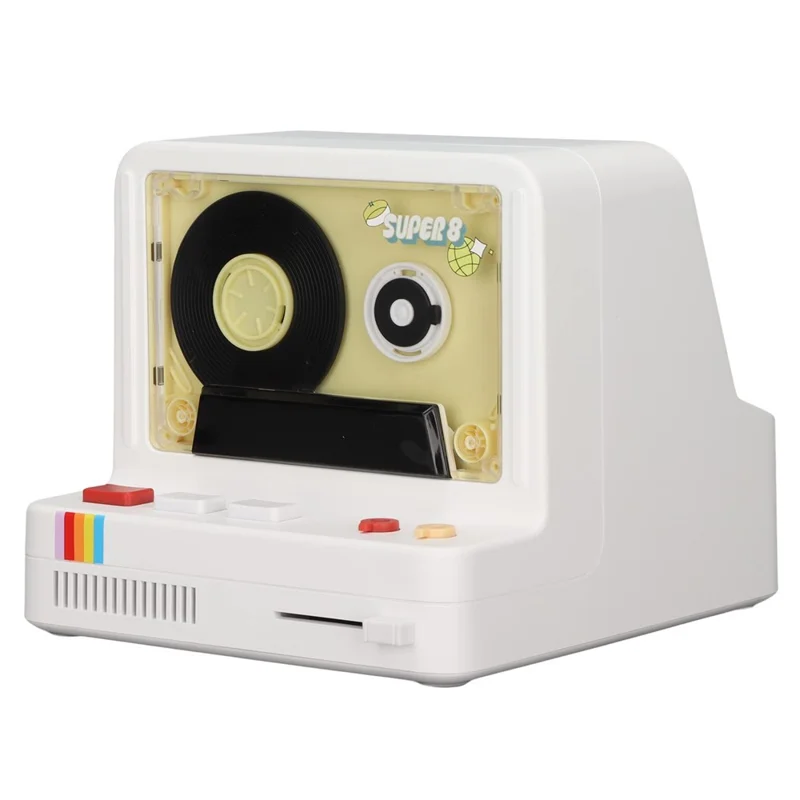 Cassette Bluetooth Speaker Home Subwoofer Support Aromatherapy TF Card Playback Night Light - Blanco