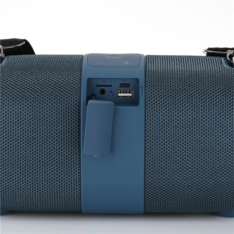 T&G TG-669 TWS Haut-parleur Bluetooth RGB Light Outdoor Subwoofer avec Bandoulière - Bleu