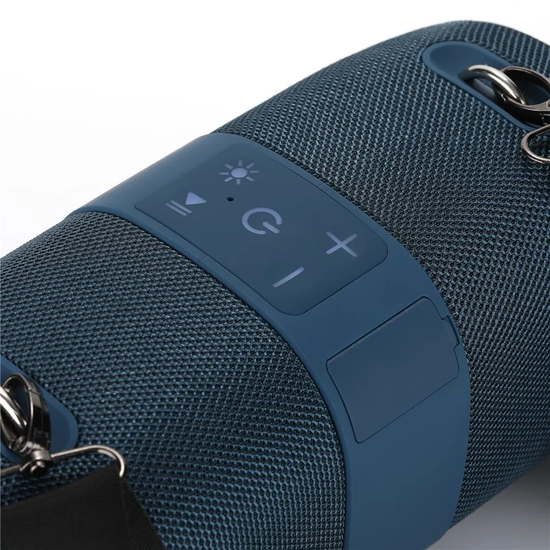 T&G TG-669 TWS Bluetooth-compatible Speaker RGB Light Outdoor Subwoofer with Shoulder Strap - Grey