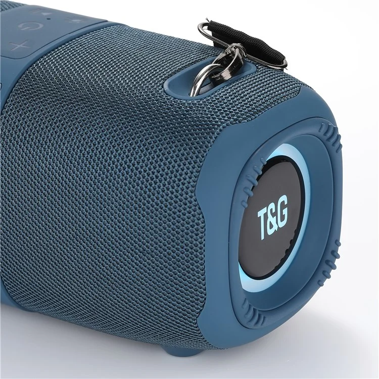 T&G TG-669 TWS Bluetooth-compatible Speaker RGB Light Outdoor Subwoofer with Shoulder Strap - Red