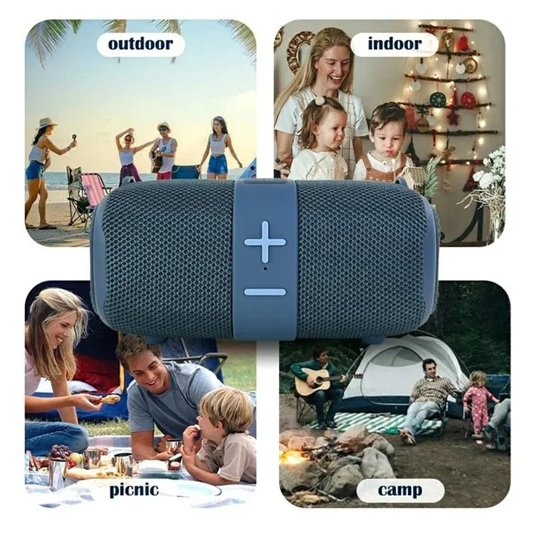 T&G TG-667 Bluetooth-compatible Speaker Subwoofer Portable Speaker with RGB Light Support U Disk / AUX / TF / FM - Black