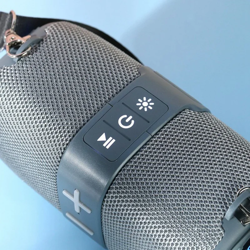 T&G TG-667 Bluetooth-compatible Speaker Subwoofer Portable Speaker with RGB Light Support U Disk / AUX / TF / FM - Grey