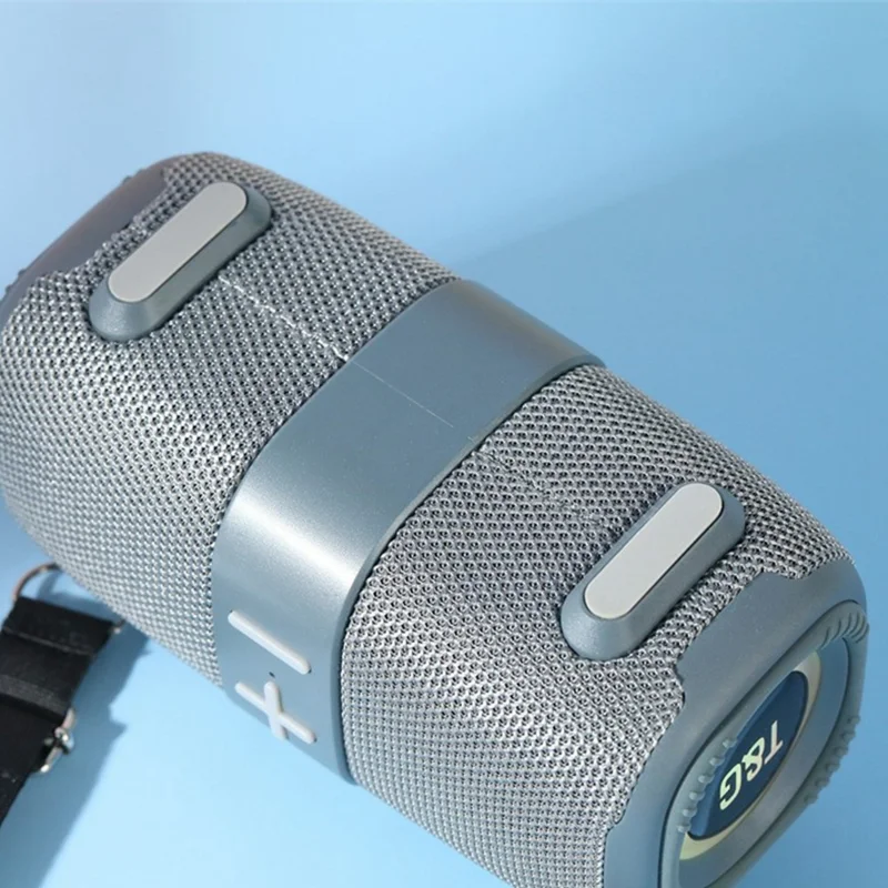 T&G TG-667 Bluetooth-compatible Speaker Subwoofer Portable Speaker with RGB Light Support U Disk / AUX / TF / FM - Grey