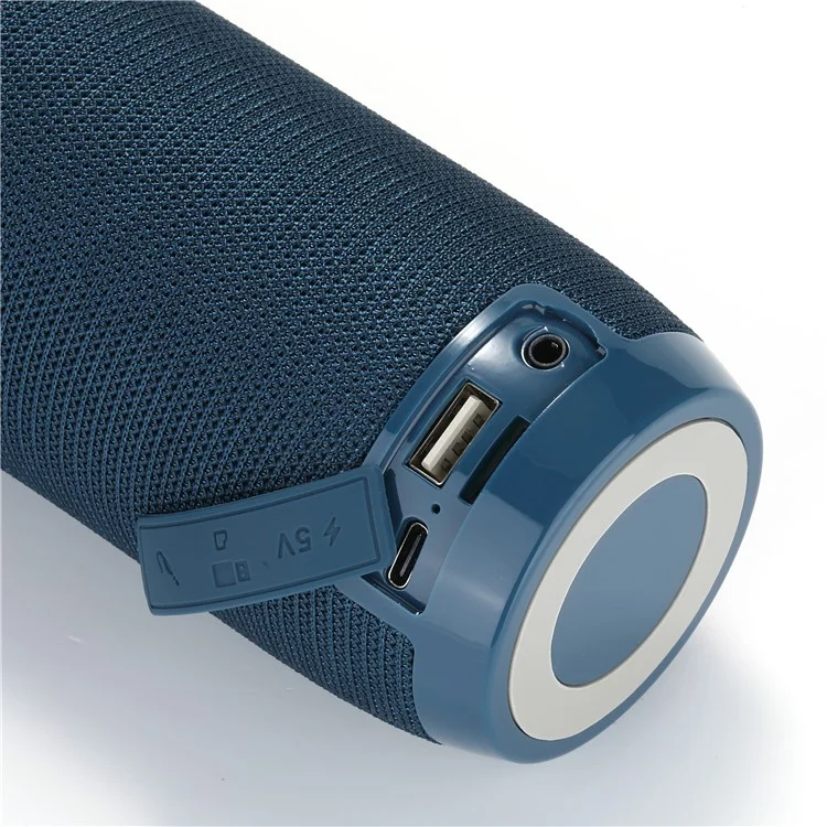 T&G TG106A Outdoor Bluetooth-compatible 5.3 TWS Speaker Portable Subwoofer Support TF Card - Blue