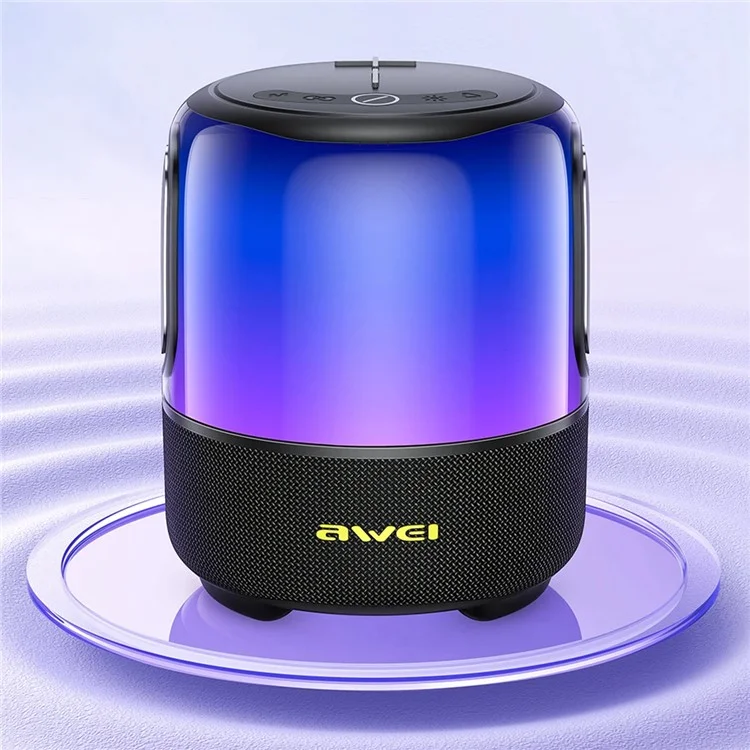 AWEI Y680 Bluetooth-compatible Speaker IPX5 Waterproof Outdoor TWS Subwoofer with 7-Color Light