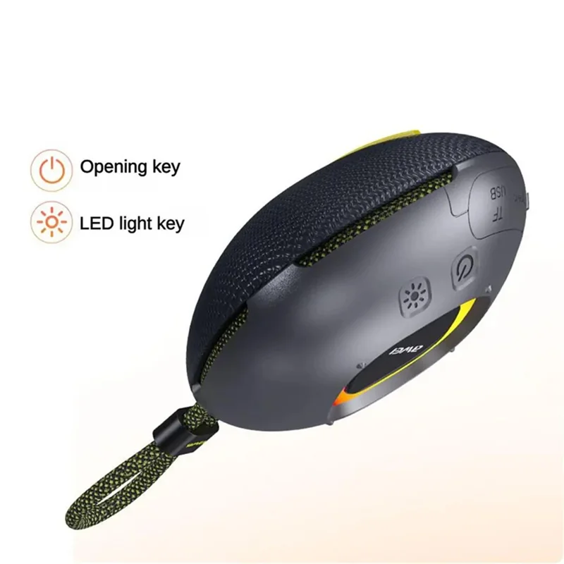 AWEI KA6 TWS Bluetooth-compatible Speaker RGB Light IPX6 Waterproof Portable Subwoofer