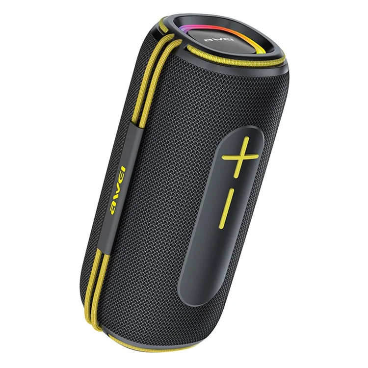 AWEI KA5 IPX5 Waterproof TWS Subwoofer Portable Outdoor Bluetooth-compatible Speaker - Black+Yellow
