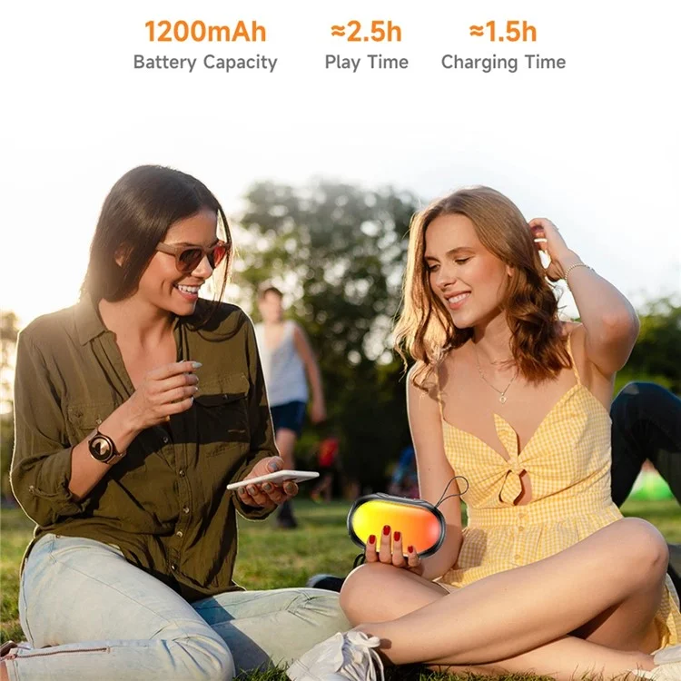 Altavoz Bluetooth AWEI KA1 Con Subwoofer Impermeable de Sonido Envolvente de Luz RGB