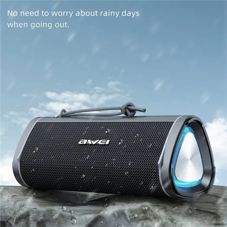 Awei Y331 TWS Bluetooth en Haut-parleur Prise en Charge Des Appels Mains Libres Subwoofer Extérieur Portable - Noir