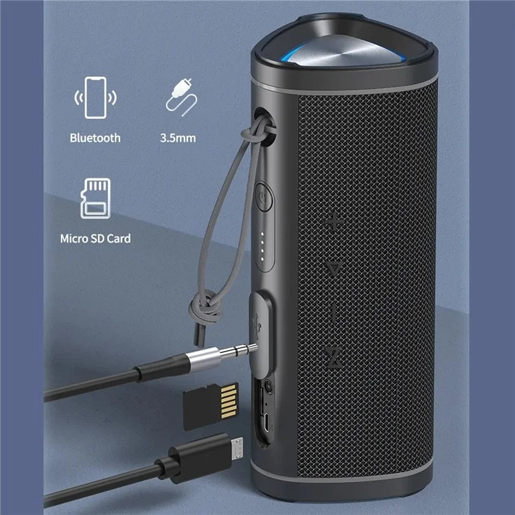 AWEI Y331 TWS Altoparlante Bluetooth Supporto Chiamate Vivavoce Portatile Outdoor Subwoofer - Grigio