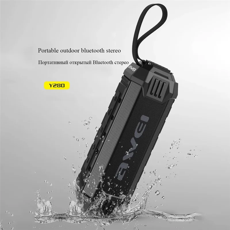 AWEI Y280 16W High Power Bluetooth-compatible Speaker IPX4 Waterproof Outdoor Portable Subwoofer - Green
