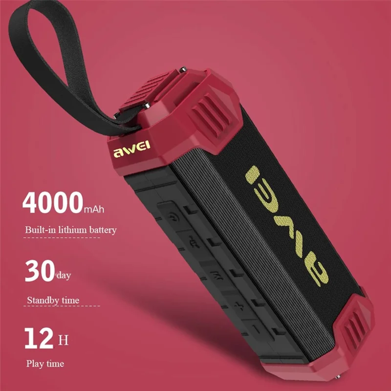 AWEI Y280 16W High Power Bluetooth-compatible Speaker IPX4 Waterproof Outdoor Portable Subwoofer - Green