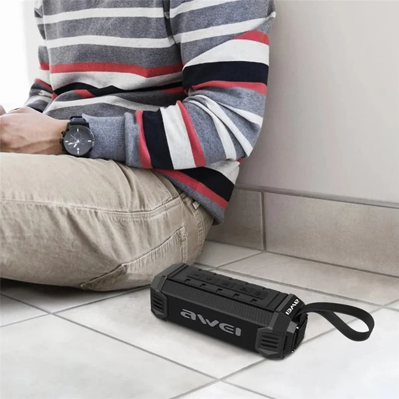 AWEI Y280 16W High Power Bluetooth-compatible Speaker IPX4 Waterproof Outdoor Portable Subwoofer - Green