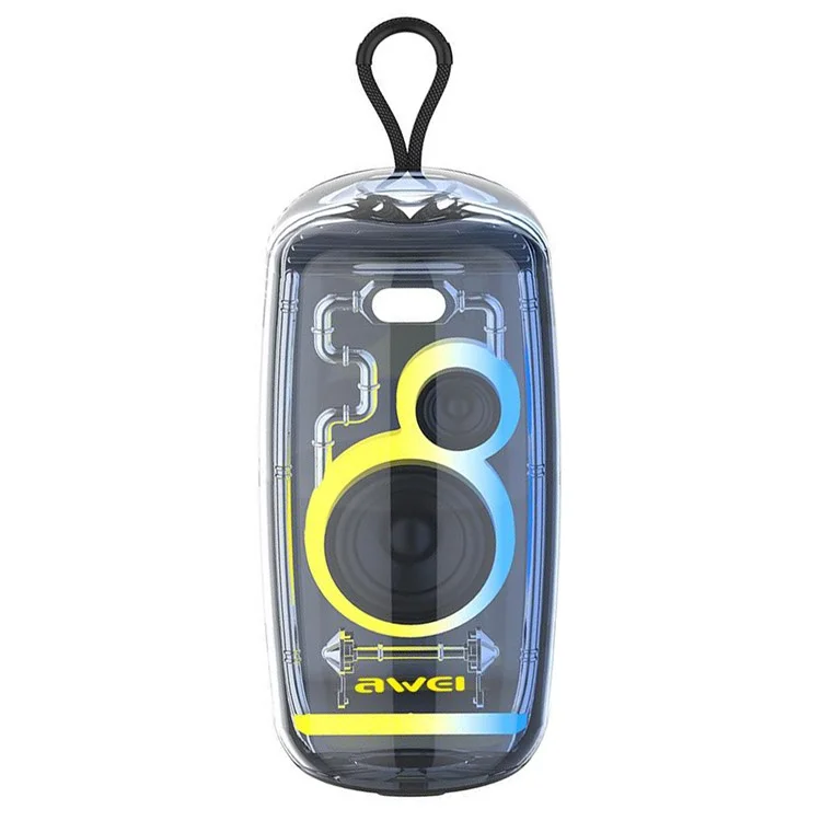 Altavoz Bluetooth impermeable AWEI KA32 TWS con emparejamiento, reproductor de música con subwoofer y luces de colores
