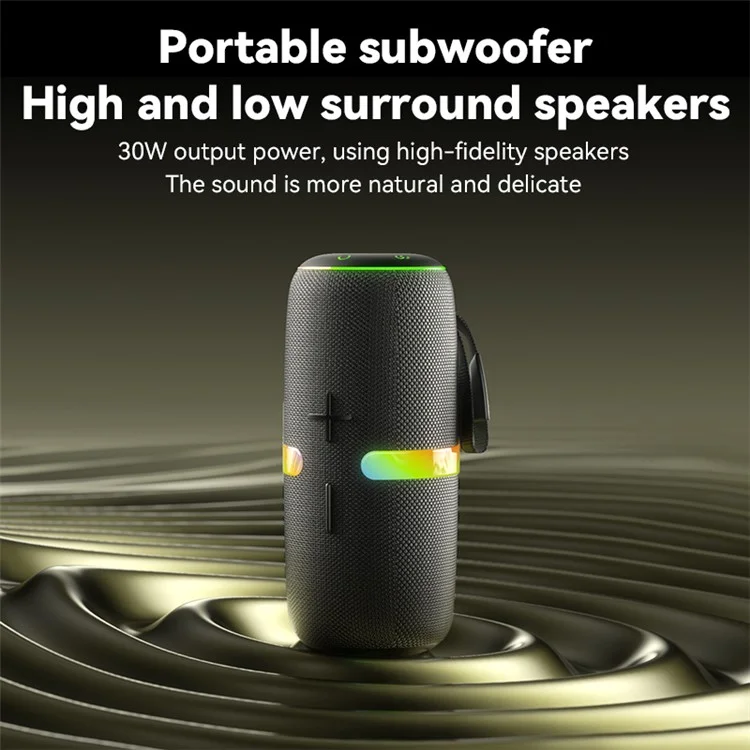 YESIDO YSW22 Portable Bluetooth-compatible Speaker RGB Light Waterproof Wireless Music Subwoofer