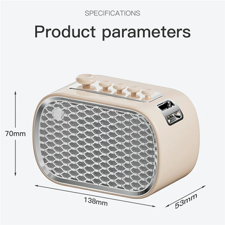 P13 Dispositivo Multifunzione per Aiuto del Sonno Bianco Rumore Altoparlante Bluetooth Supporto FM Radio, Scheda TF - Beige