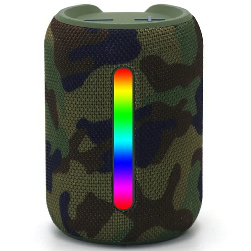 SOONBOX S9600 10W Outdoor Portable Loudspeaker TWS Wireless Bluetooth-compatible Speaker with LED Light - Camouflage
