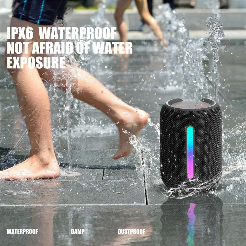 SOONBOX S9600 10W Outdoor Portable Loudspeaker TWS Wireless Bluetooth-compatible Speaker with LED Light - Camouflage