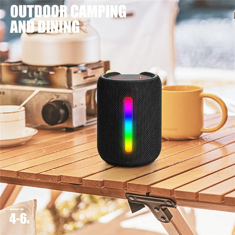 SOONBOX S9600 10W Outdoor Portable Loudspeaker TWS Wireless Bluetooth-compatible Speaker with LED Light - Camouflage