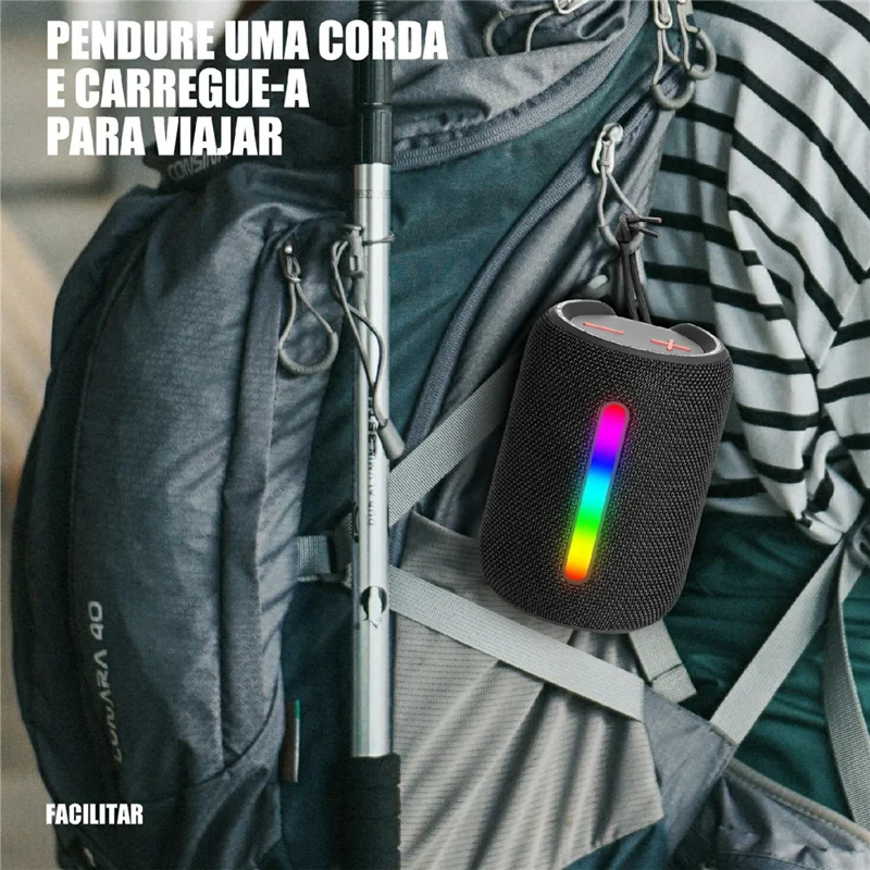 SOONBOX S9600 10W Outdoor Portable Loudspeaker TWS Wireless Bluetooth-compatible Speaker with LED Light - Camouflage