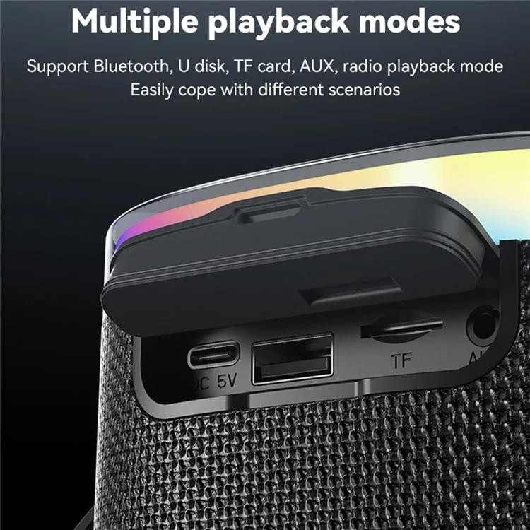 YESIDO YSW25 IP67 Waterproof Bluetooth-compatible Speaker 1800mAh Portable Wireless Speaker with RGB Light