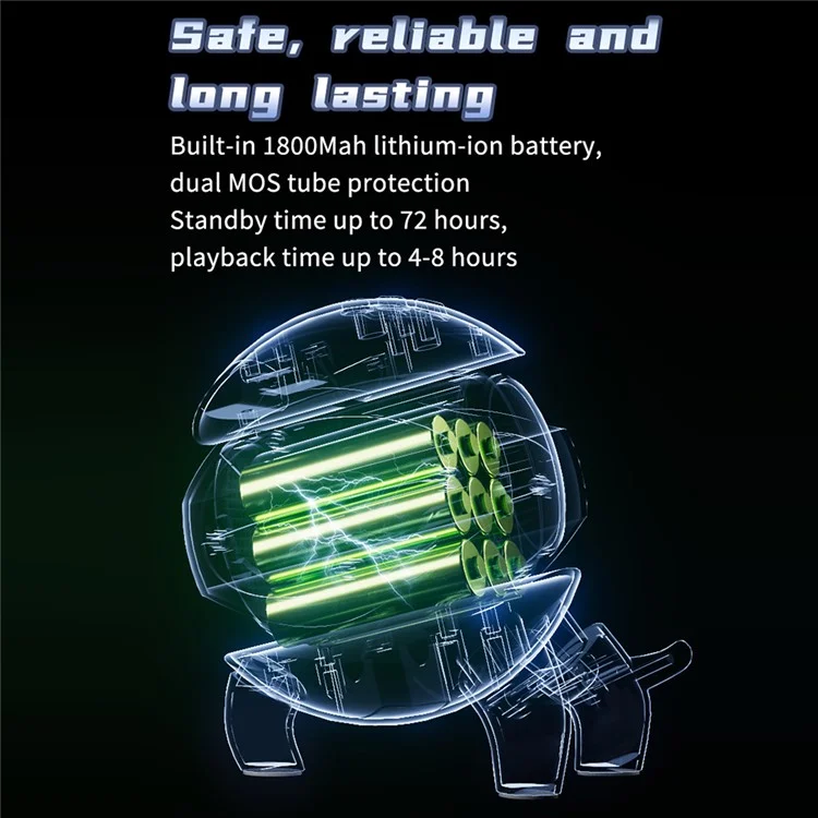 M10 Robot Shape AI Bluetooth-compatible Speaker with Alarm Clock RGB Lights Deep Bass Speaker FM Radio - Black