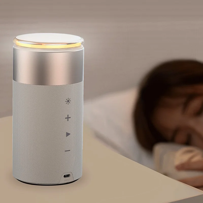 S02 Bluetooth-compatible Speaker Magnetic Wireless Charger 2 in 1 Wireless Charging Station with Night Light - Blue