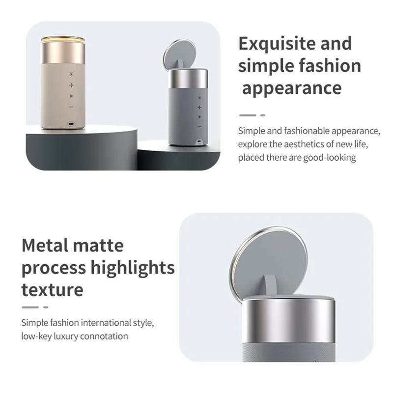 S02 Bluetooth-compatible Speaker Magnetic Wireless Charger 2 in 1 Wireless Charging Station with Night Light - Blue