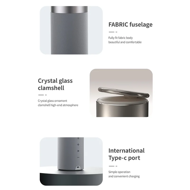 S02 Bluetooth-compatible Speaker Magnetic Wireless Charger 2 in 1 Wireless Charging Station with Night Light - Blue