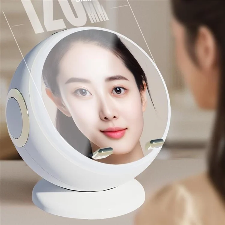 S8 Makeup Mircor ai Bluetooth -динамик с Сигналом Будильника Lights Lights Support TF Card Card - Белый