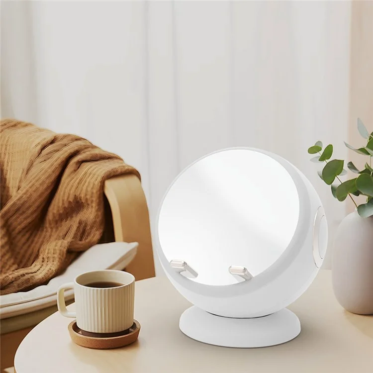 S8 Makeup Mircor ai Bluetooth -динамик с Сигналом Будильника Lights Lights Support TF Card Card - Белый