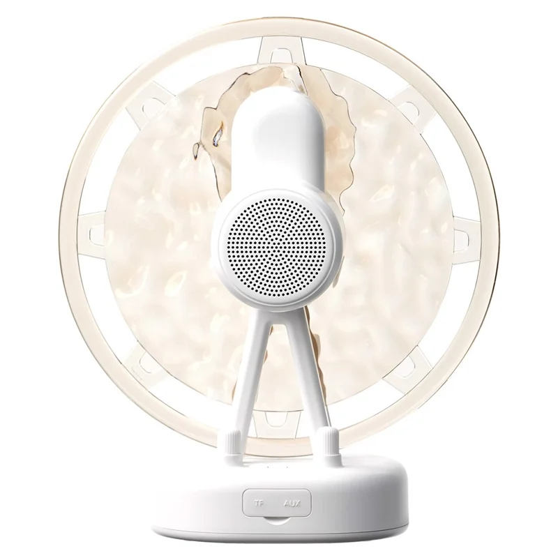 ZAY-L07 Ferris Wheel Water Ripple Bluetooth-compatible Speaker Atmosphere Colorful Light Creative Mini Speaker Home Decor - White