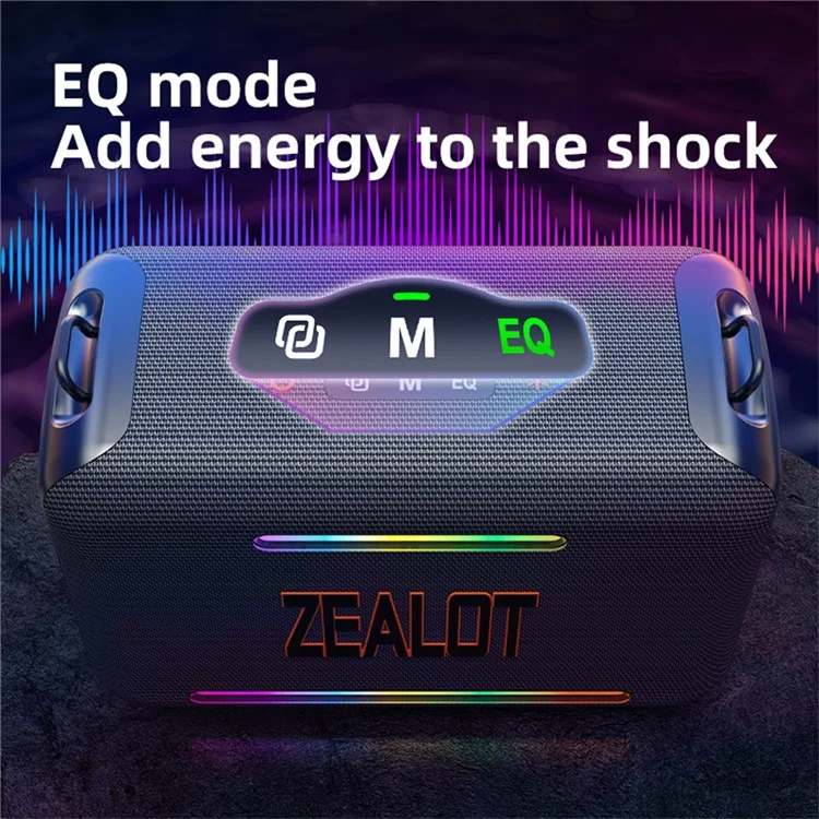 ZEALOT S95 120W High Power TWS Bluetooth-compatible Speaker HiFi Stereo Sound Portable Subwoofer - Black