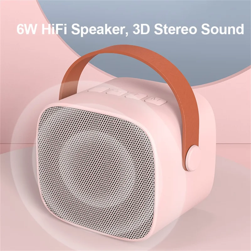 P2 Home Kids Karaoke Bluetooth-compatible Speaker Portable Loudspeaker with 2 Microphones - Ivory White