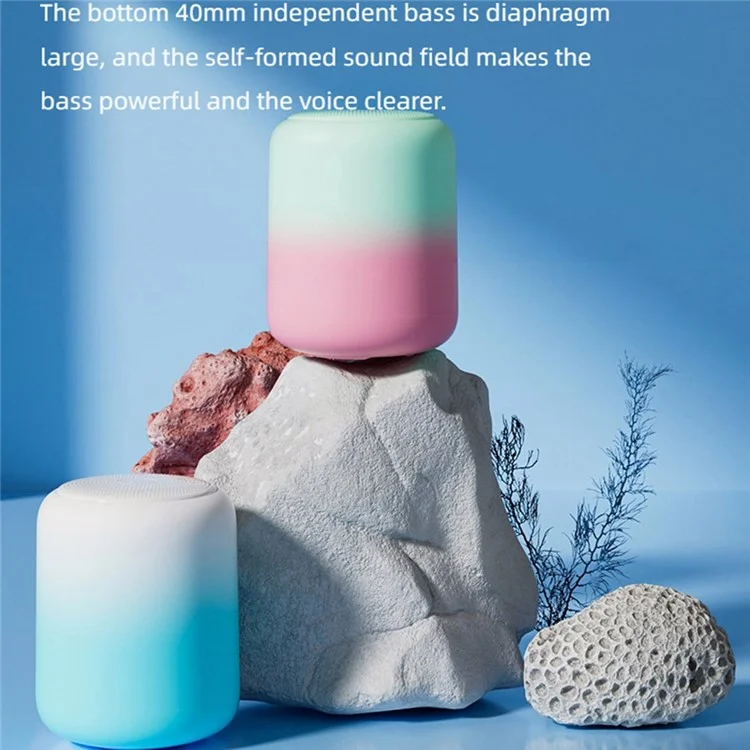 Caixa de som Bluetooth BT2937 com som estéreo, à prova d'água IPX5, mini e portátil com subwoofer - Rosa