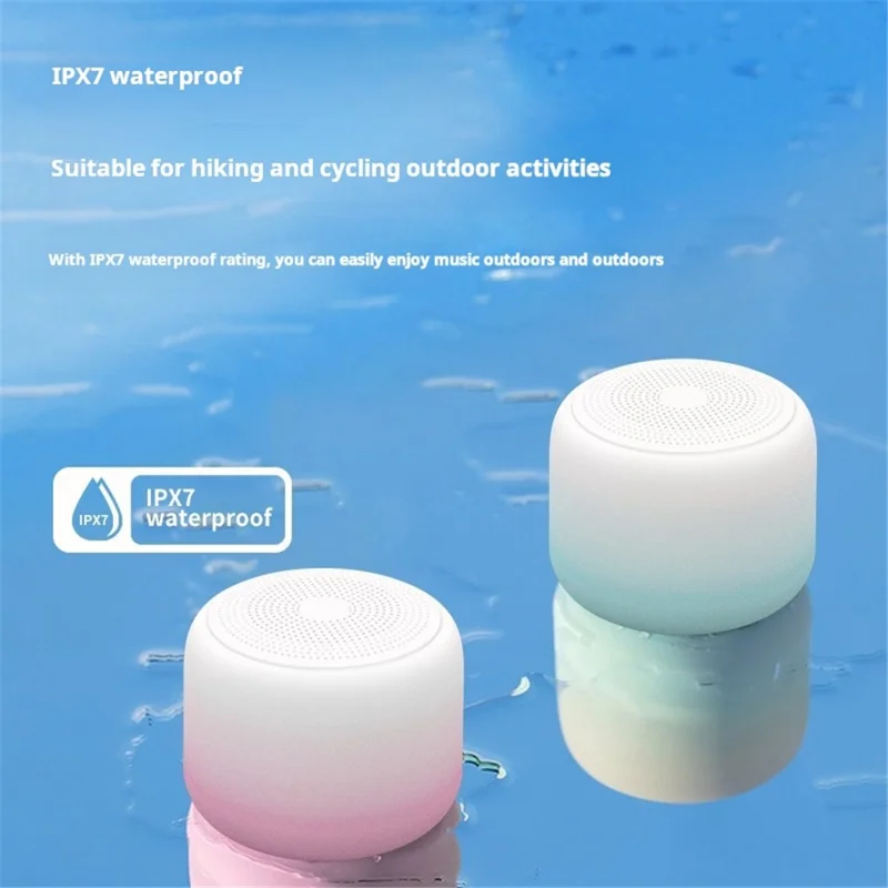 BT2602 Portable Wireless Bluetooth-compatible Speaker Outdoor Waterproof Mini Music Subwoofer - White