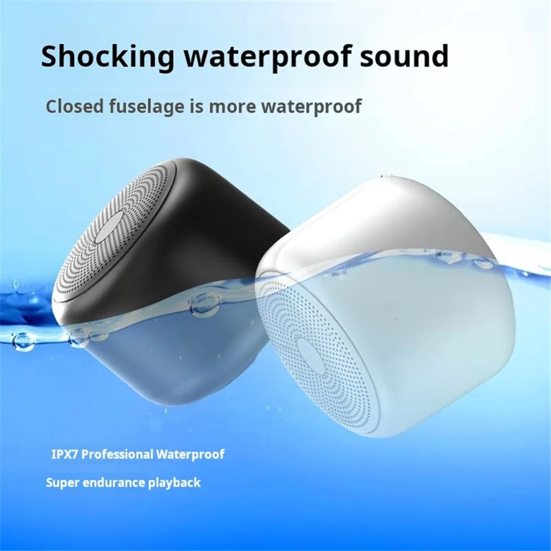 BT2602 Portable Wireless Bluetooth-compatible Speaker Outdoor Waterproof Mini Music Subwoofer - Ocean Blue